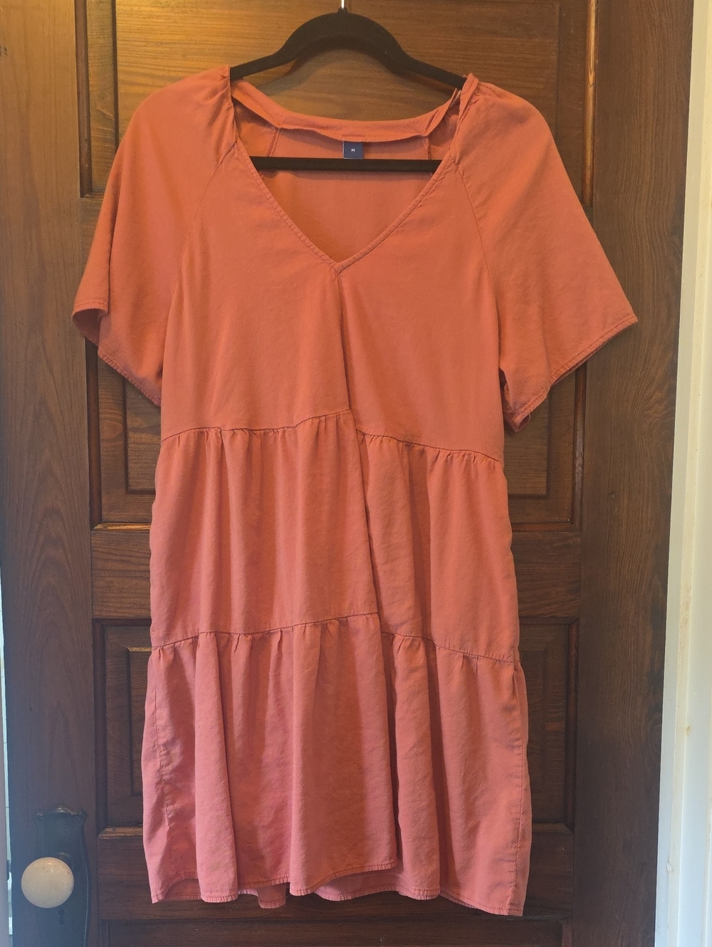 Old Navy Women's Mini Swing Dress V-Neck Coral M